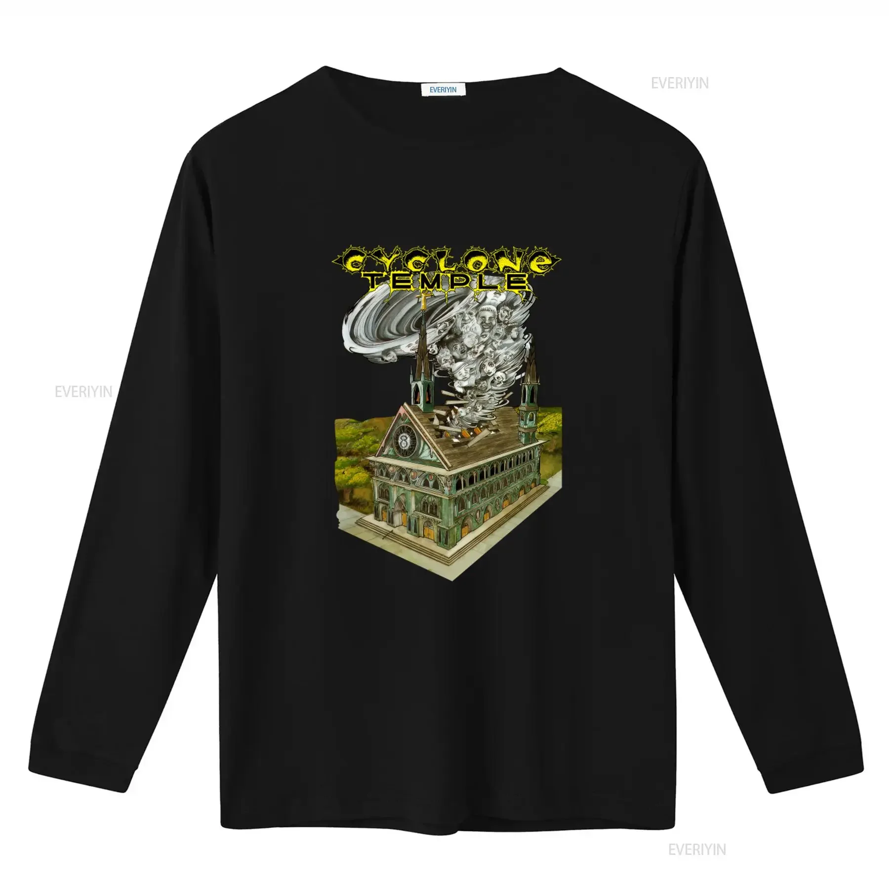 New Dtg T Shirt Cyclone Temple Design 'I Hate Therefore' Motif Available in Sizes S 7XL vintage Washed streetwear Breathable