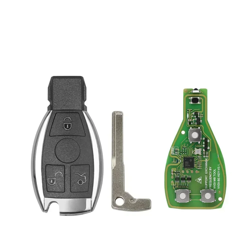 Xhorse VVDI BE Key Pro 3/4 Button for Mercedes Benz V3.2 PCB Remote Key Chip Improved Version Smart 315MHz/433MHz Car Remote Key