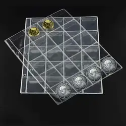 10 Sheets Coin Pocket Pages 20-Hole Coins Collecting Inserts Sleeves Coin Binder Protectors for Silver Bill Penny Stamp Currency