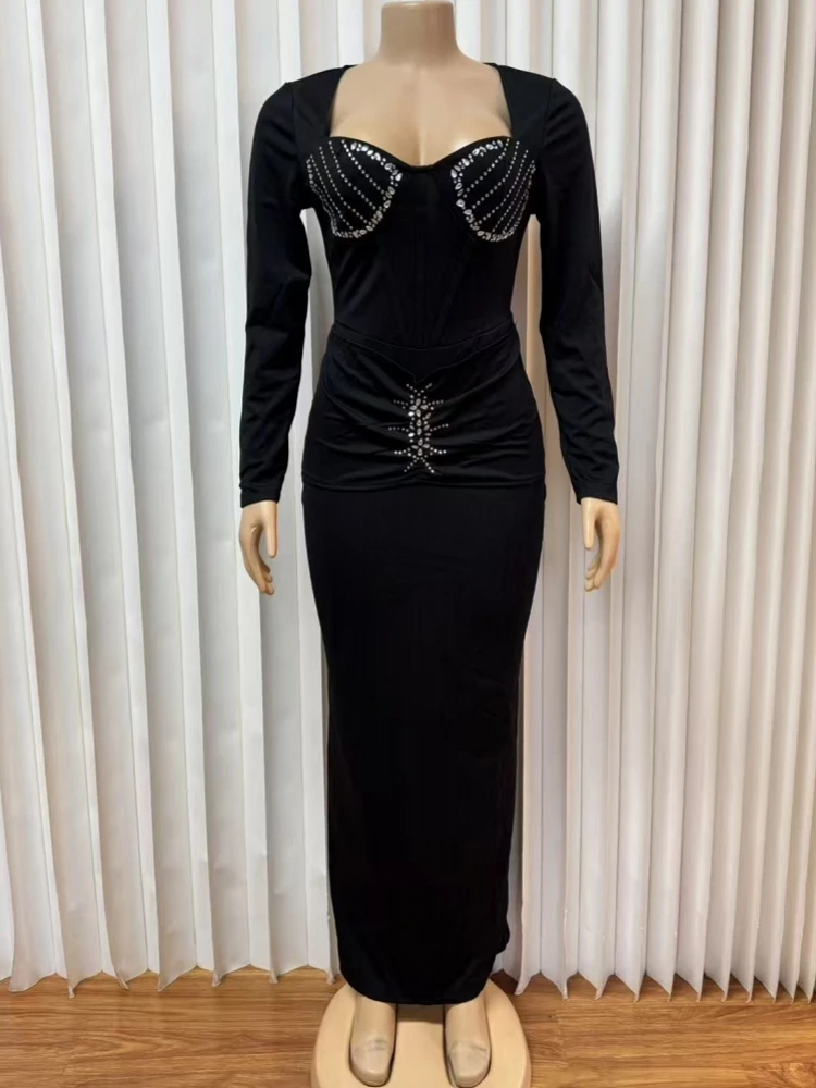 

African Dresses For Women Vetement Femme Dashiki Abaya Long Dress Africa Clothes Dashiki Ankara Dresses 2026 Autumn Winter New