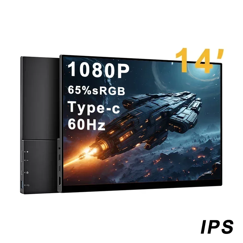 

14-дюймовый 1080P Type-C 60 Гц 65% sRGB ноутбук офисный игровой экран анти-синий свет портативный монитор Portail дополнительный дисплей