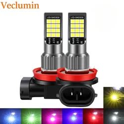 Car LED Fog Light H11H7 9005 9006 with Flashing Emergency Warning Strobe Led Light 9005 9006 H3 880 88112V 24Leds Auto Lights