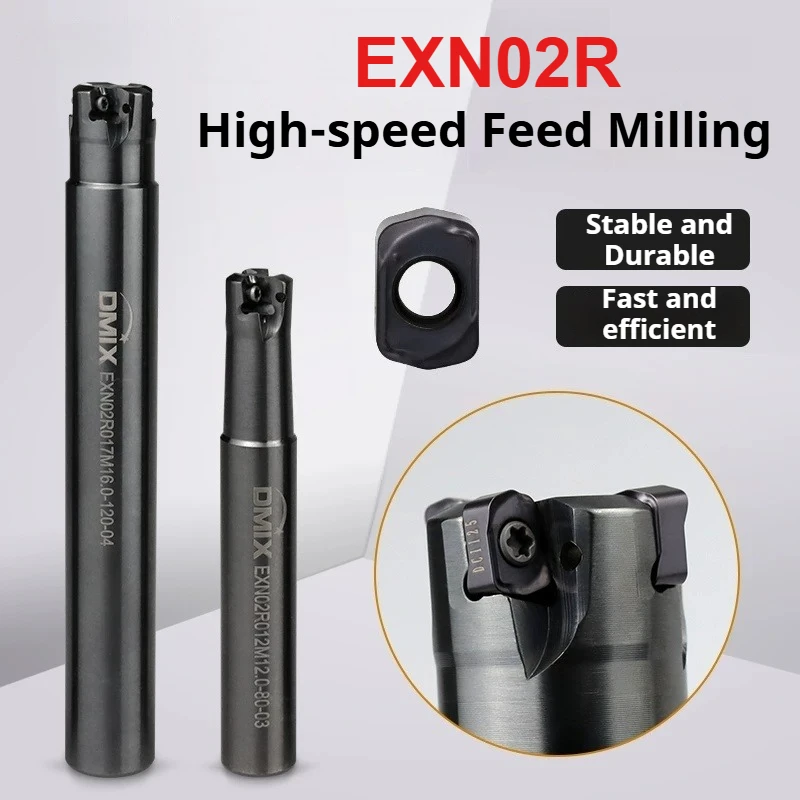 LNMU0202 Double Sided Milling Blade EXN02R Small Diameter Fast Roughing Rod High Efficiency Machining