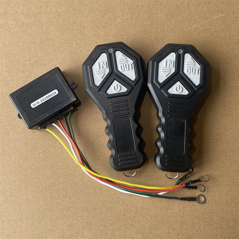 24V 12V Wireless Winch Remote Controller System With 2 Buttons Switch Control For Jeep Off Road 4x4 ATV Truck Car Accessories