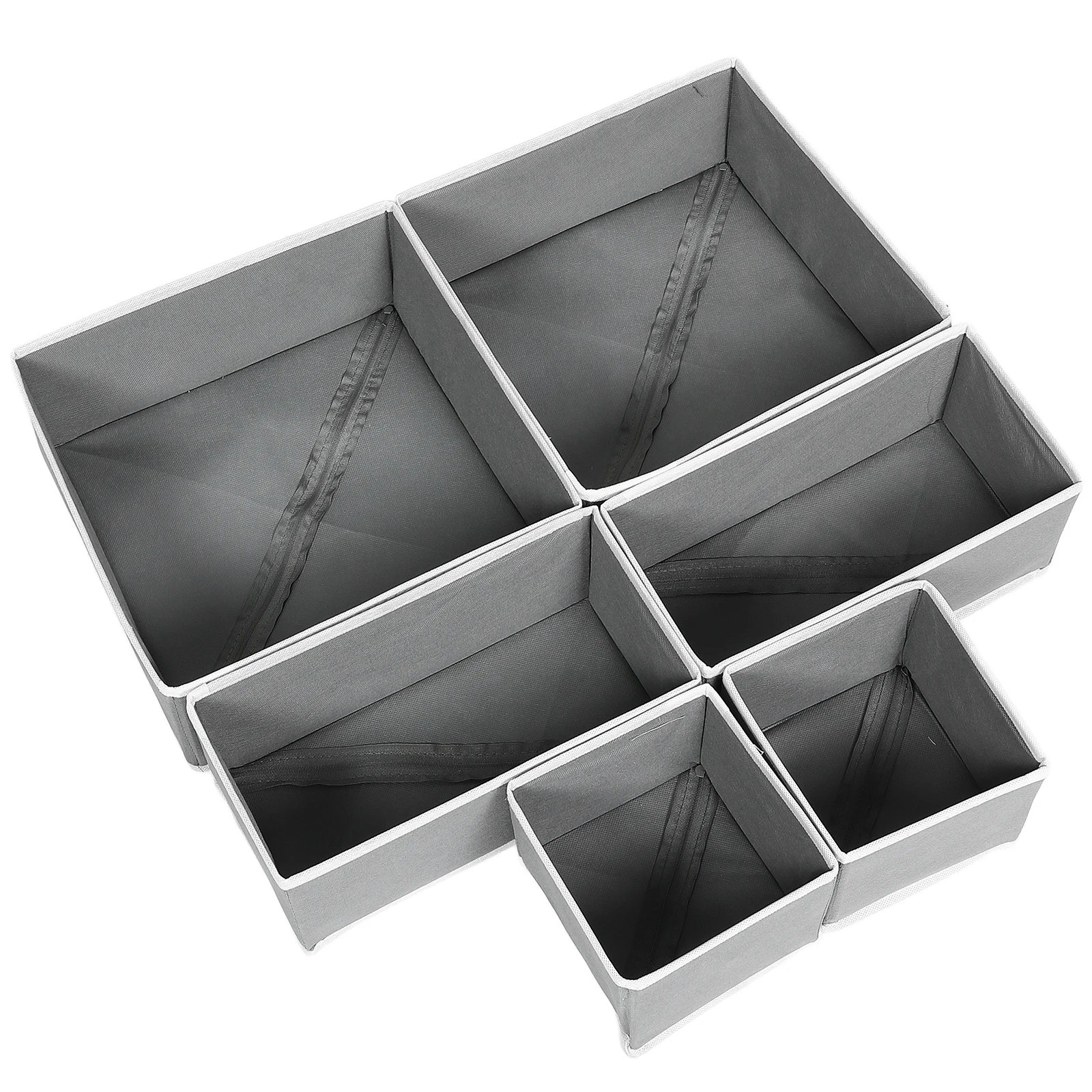 

6 Pcs Foldable Underwear Storage Boxes Drawer Organizers Large Capacity Closet Sock BraBins Clothes Organizer Containers