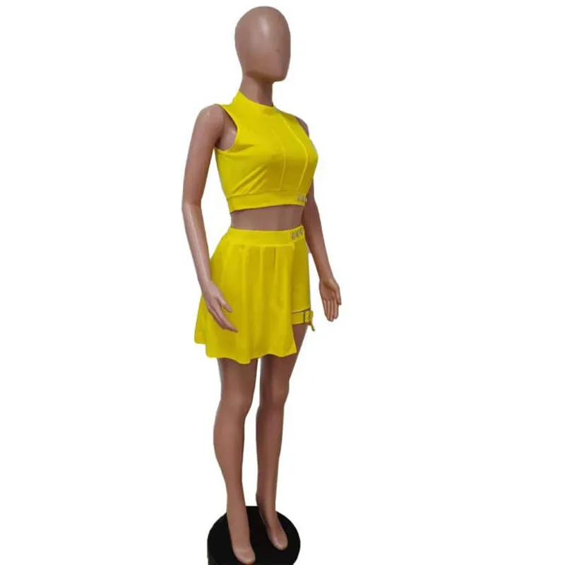 Conjunto de dos piezas de falda corta con cordones para mujer, traje informal, Top fruncido, trajes Hakama