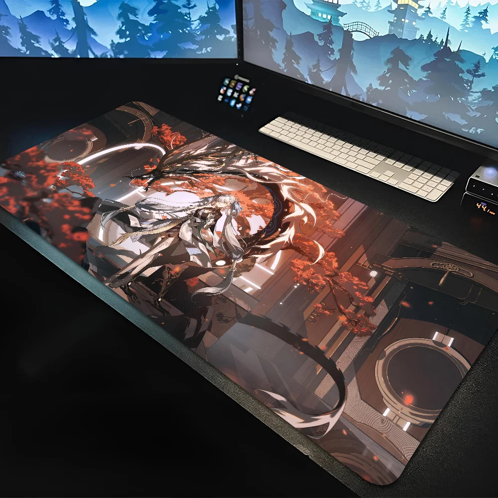 

1pc hot Jinhsi Wuthering Waves Non-slip Mouse Pad Suitable For Office Computers Laptops E-sports Game Desk Mats XXL Keyboard