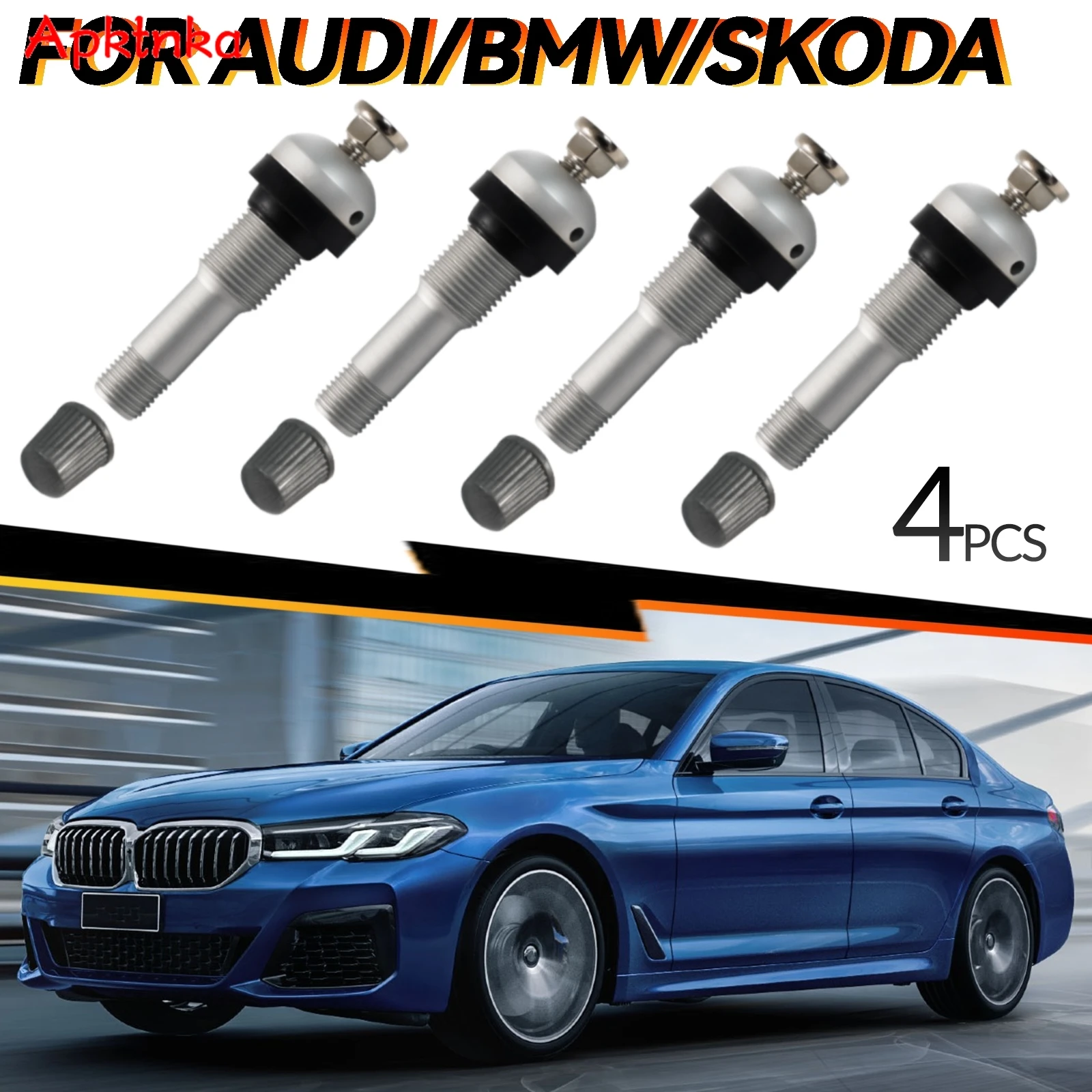 

Tire Pressure Sensor Valve Stem Repair Set TPMS For VW BMW 5 Series Audi Porsche Skoda VW CC 4X Auto Replacement Tools Aluminum