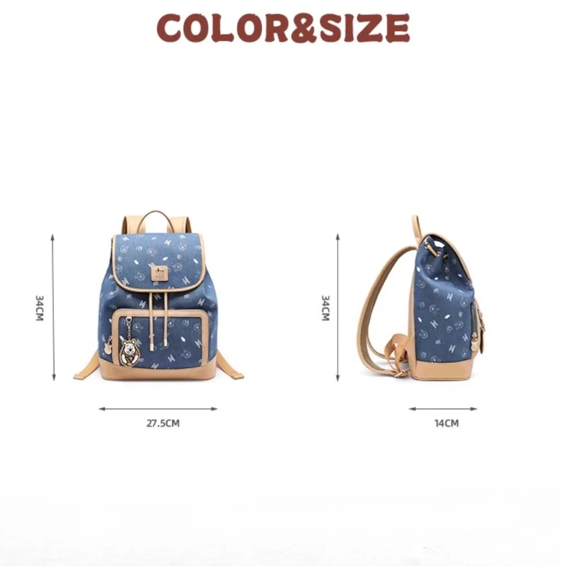 Mochila de Winnie de Disney The Pooh para mujer, bolso de lujo, bolso de moda, versátil, ligero, de gran capacidad, para ir al trabajo