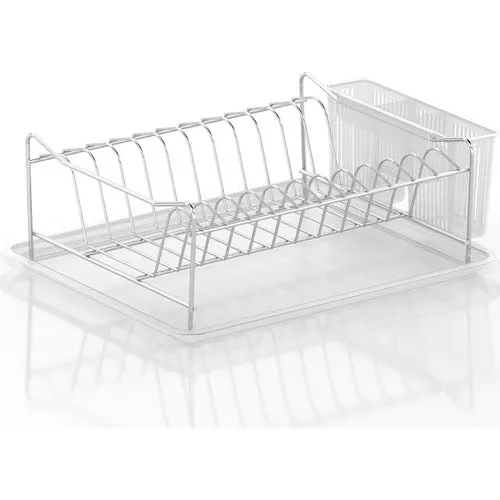 Teknotel Single Layer Plate-rack Drainer Chrome + Transparent KB014