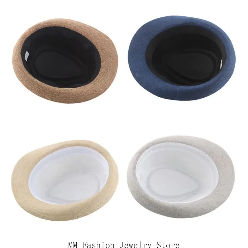 D0UB Fedora-Hut für Herren mit schwarzen Bändern, Kostümzubehör für ältere Teenager, Jugendliche