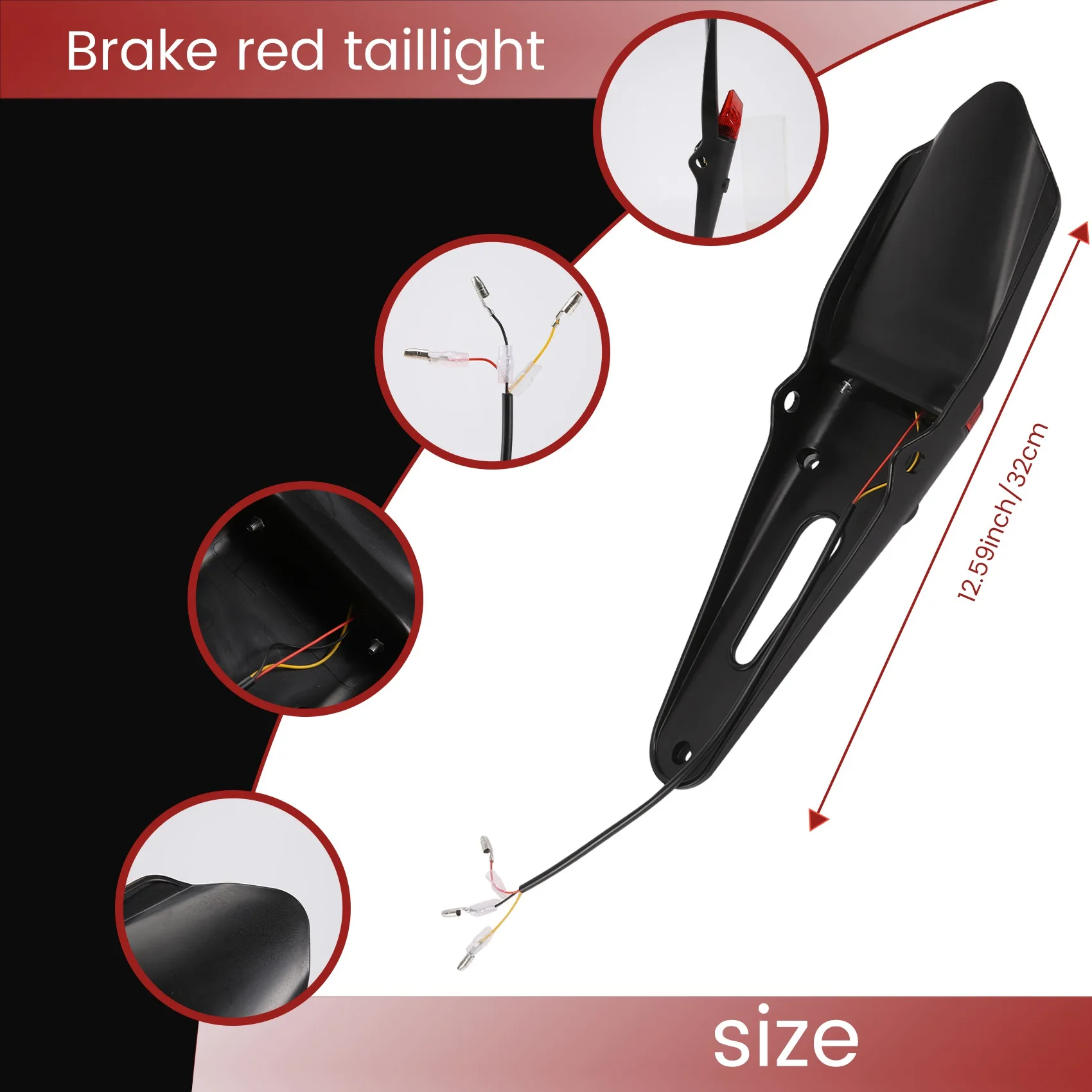 الحاجز الخلفي LED الفرامل الأحمر الذيل موتوكروس موتوكروس XR CRF KLX إندورو EXC-A02G