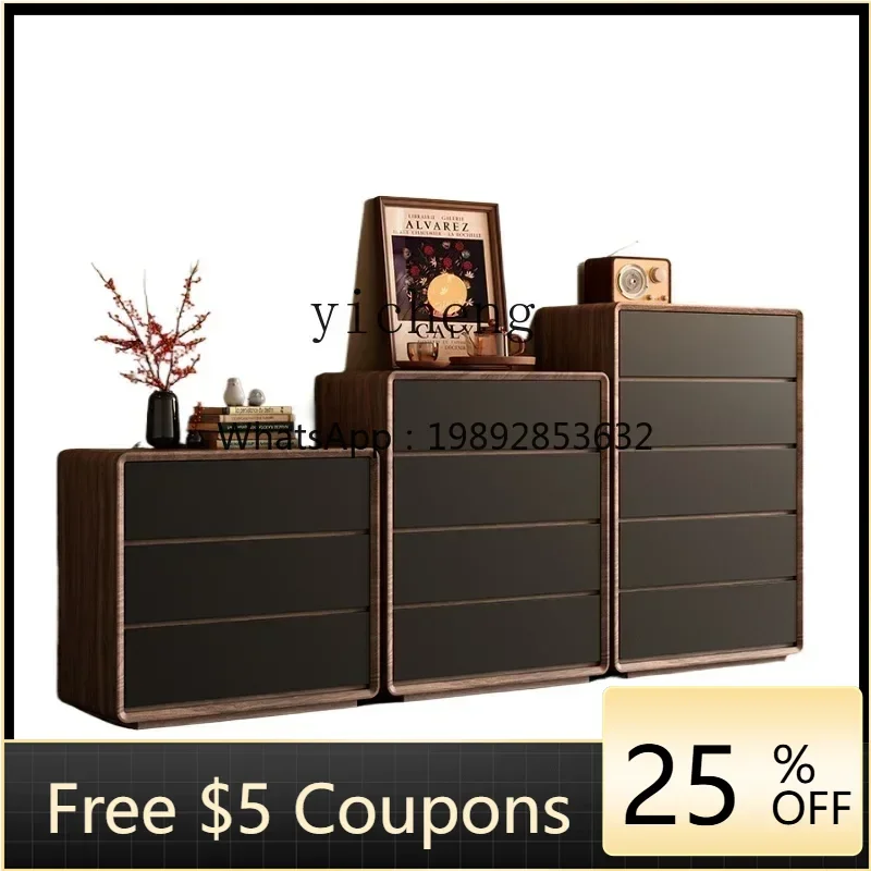 WW vertical cabinet, bedroom drawer cabinet, minimalist three-bucket four-bucket living room floor-to-ceiling locker, solid wood