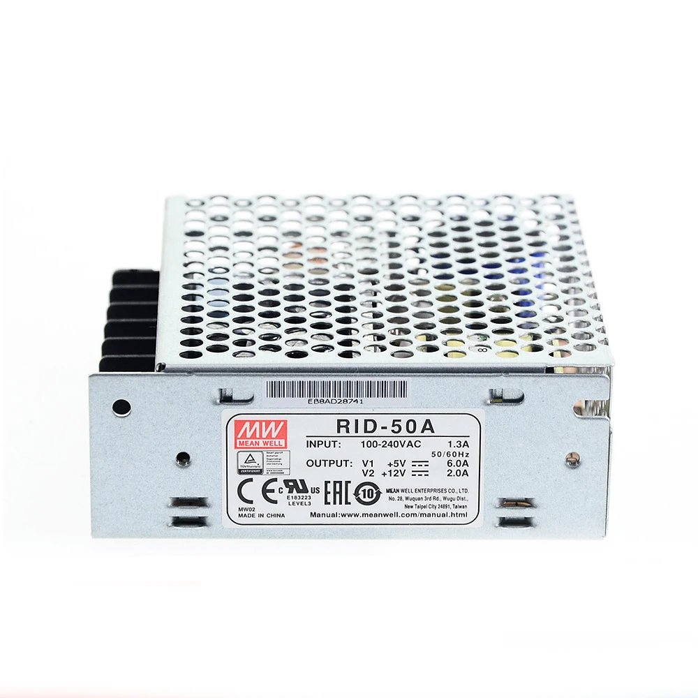 (MeanWell)RID-50/65/85/125 Isolated output Dual SMPS Power supply -A/B/1224/1248/1205/2405 acdc 5/12/24/48V high realibility