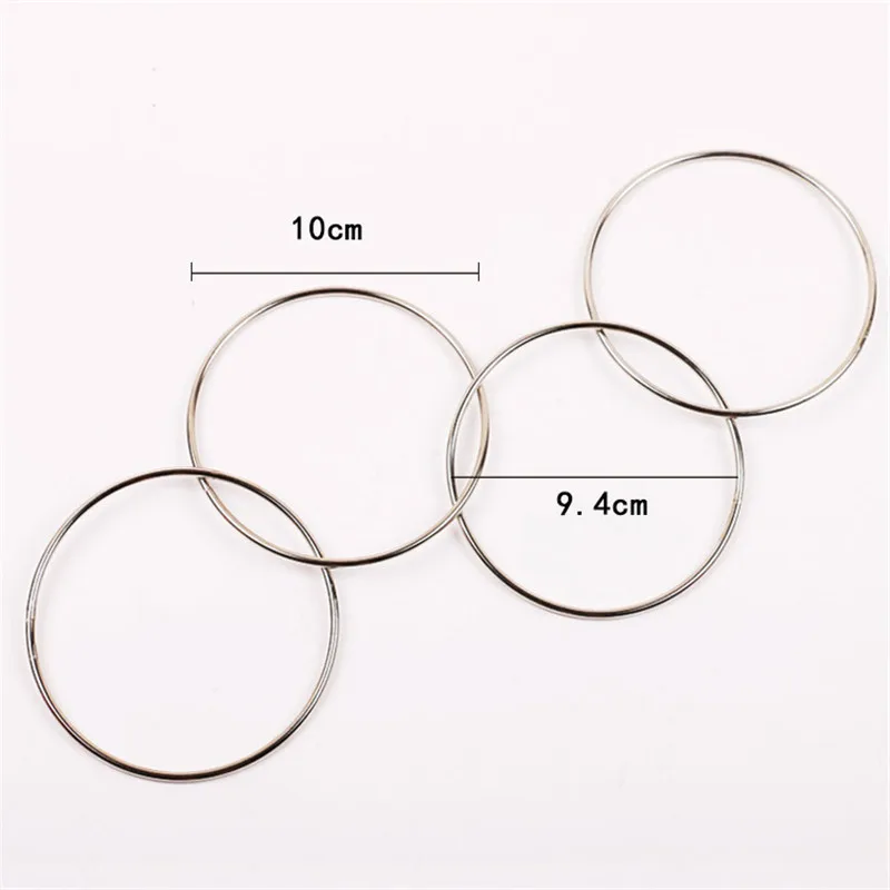 4Pcs Magic Rings Magical Tricks Classic Linking Iron Hoops Playing Props Fun Toys Close-up Tools For Beginner Magicians Children