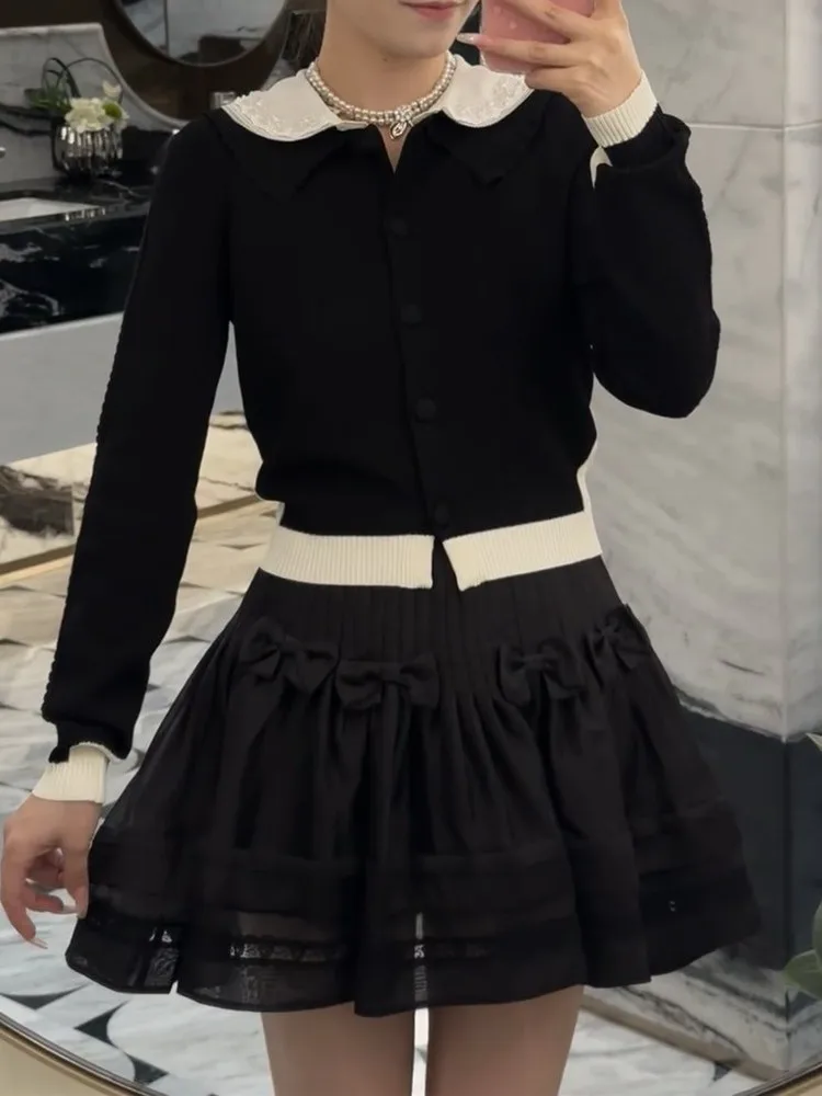 Ele دمية طوق سترة مشغولة من الصوف طويلة Sve اللون بلو المرأة الأعلى Sli التنقل Sle لمط الخريف مزيج القطن