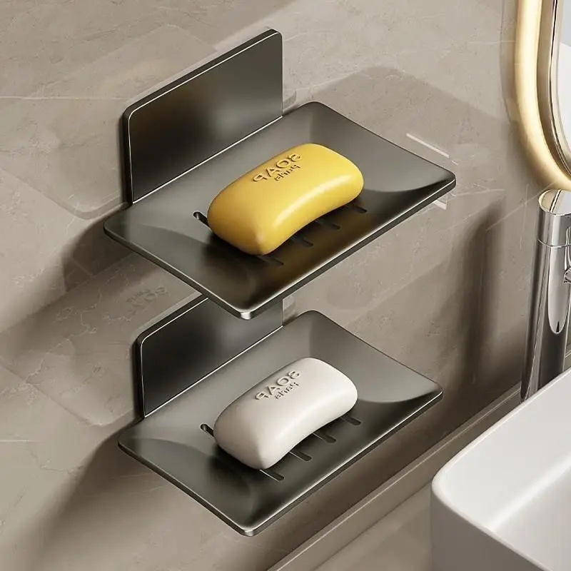 Portasapone da bagno in acciaio inossidabile con punzonatura libera, portasapone da parete, portasapone da cucina, accessori per organizer