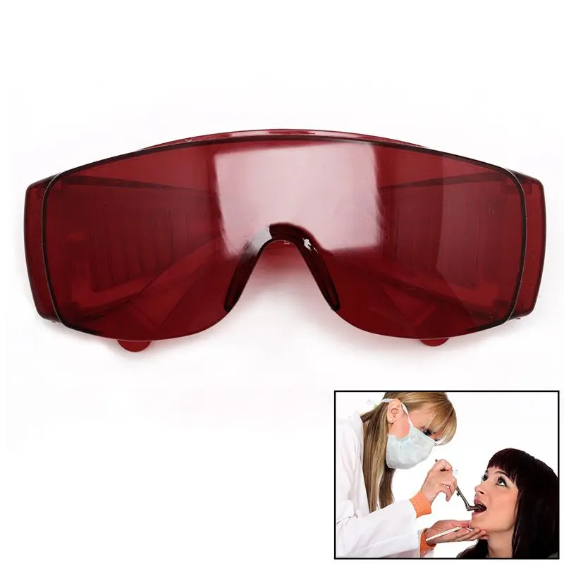 New Red Goggle Glasses Protective Eye Curing Light Whitening UV For Dentist