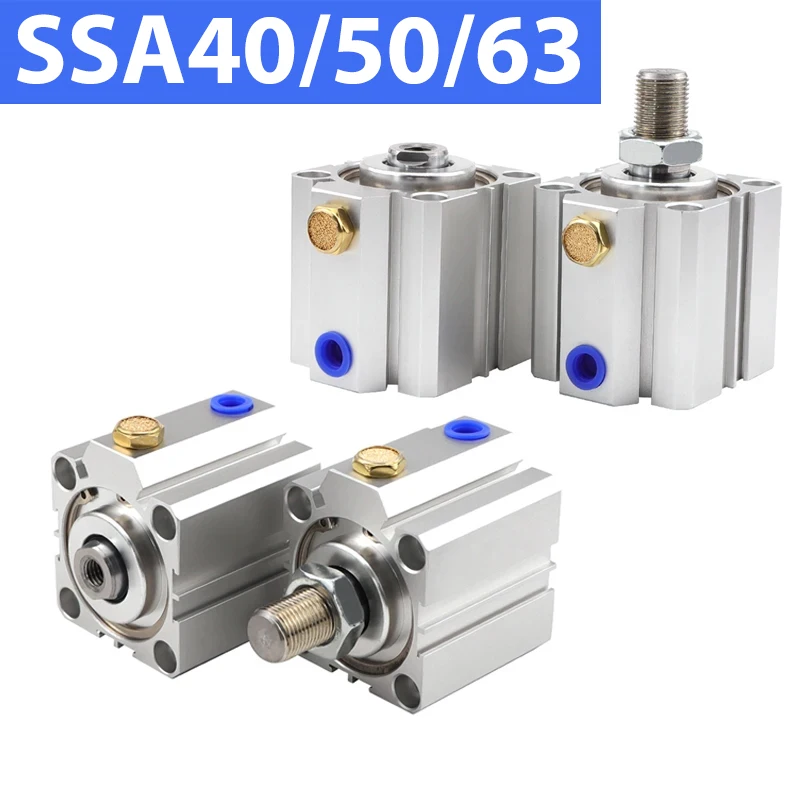 

High Quality SSA40/50/63 Pneumatic Cylinder Series Single-Acting Cylinder Stroke 5-50mm Single-Acting Extrusion.