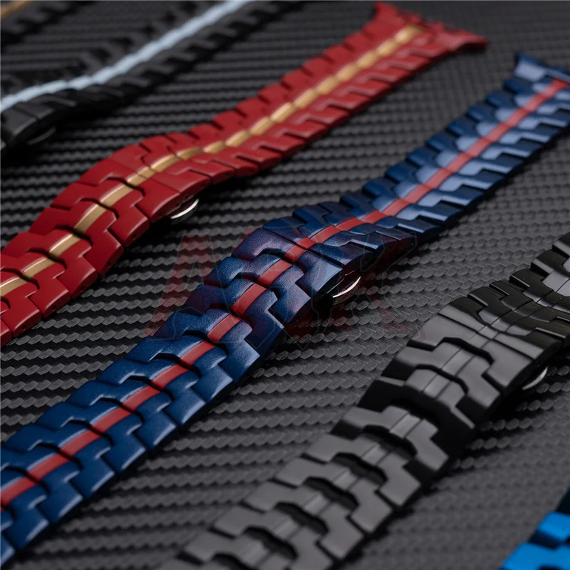 Pulseira de Relógio Inteligente em Aço Inoxidável, Alça de Metal, Ultra 49mm, 8mm, 7mm, 45mm, 41mm, iWatch 6, 5, 4, 3, SE, 44mm, 42 milímetros, 40 milímetros