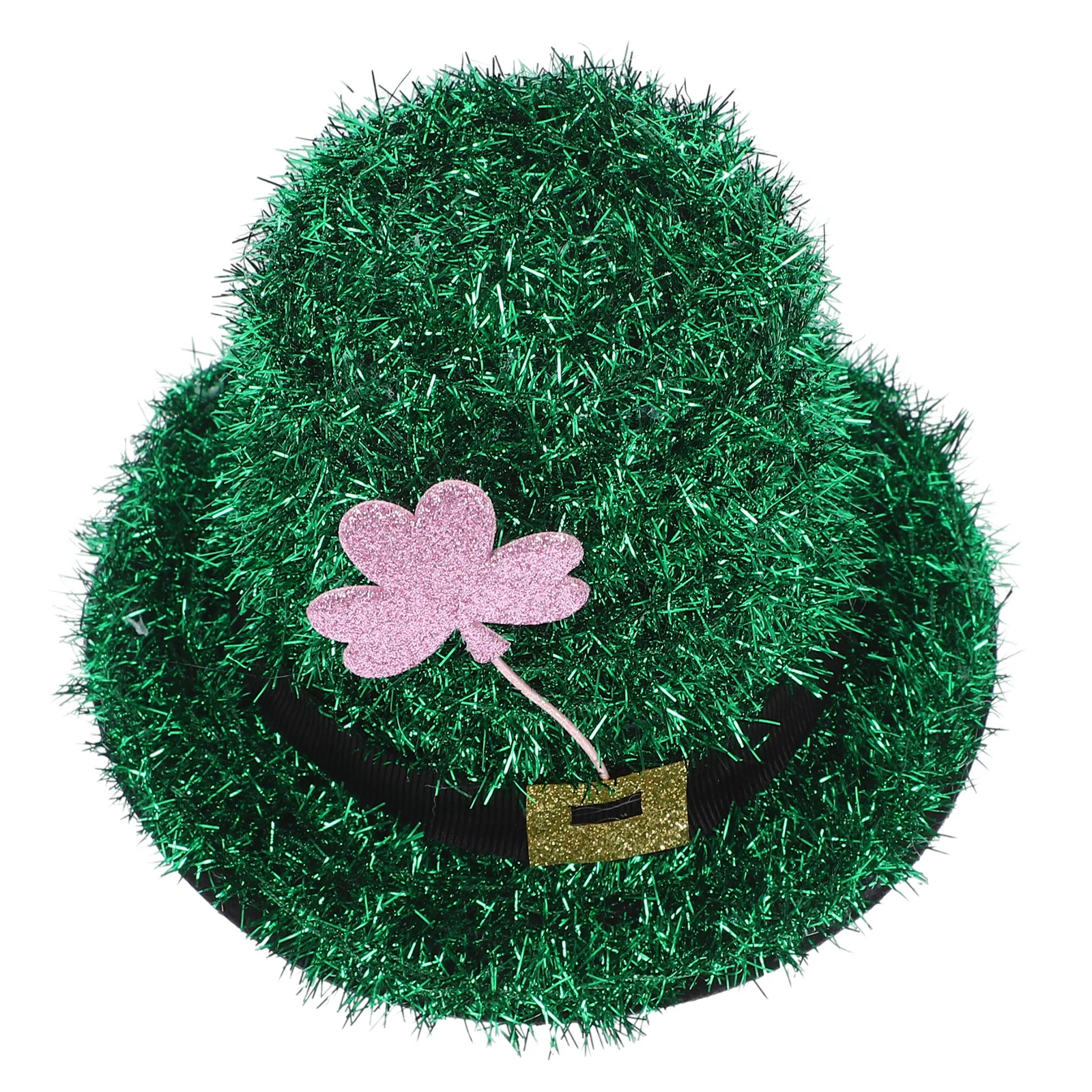 

Clover Hat Hair Clip Lightweight Pink Shamrock High Hat Women Fascinators Patrick Day Accessories Holiday Gifts Mini