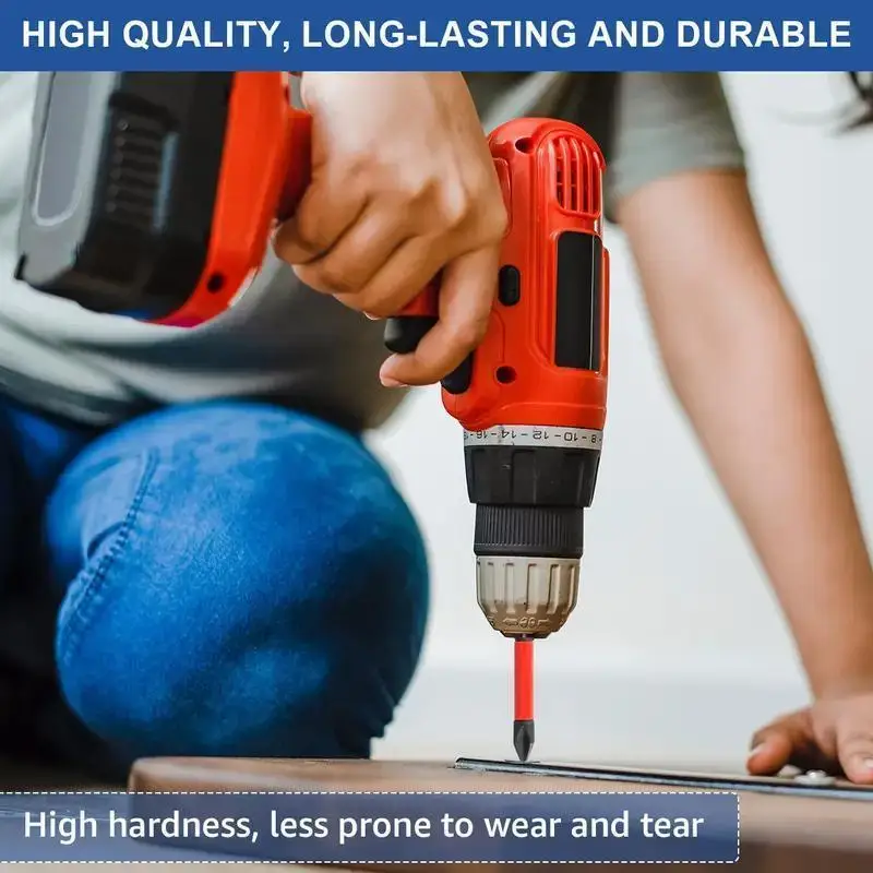 Suitable for Electric and Hand Drivers Magnetic Non Slip Drill Bit Set Steel Crosshead and Impact Drill Bits