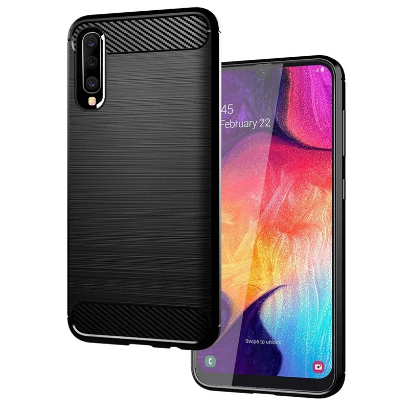 Case For Samsung Galaxy A50 Case A70 Silicone TPU Shockproof Carbon Cover for Samsung Galaxy A20 A30 A40 A50 A70 Funda Capa