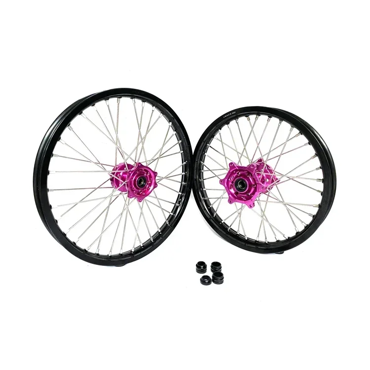 36 Holes CNC Aluminum Alloy 7075 Wheelset Motorcycle 18/19/21'' Motorcycle Spoked Wheels & Rims Set for Motocross SXF250 450