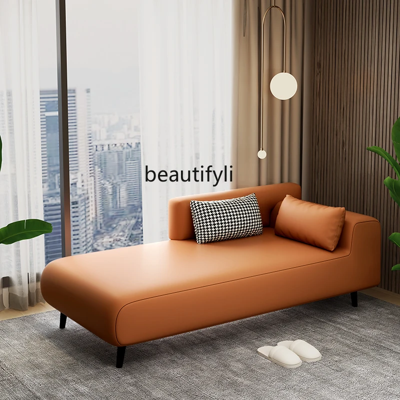 

Light Luxury Chaise Longue Sofa Small Apartment Room Bedroom Creative Concubine Bed Hotel Homestay Single Concubine Recliner