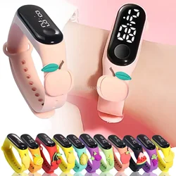 Fashion Children Electronic Watch Luminous LED Fruit Sports Bracelet Girls Boys Watches Electronic Silicone Wrist Watch for Kids