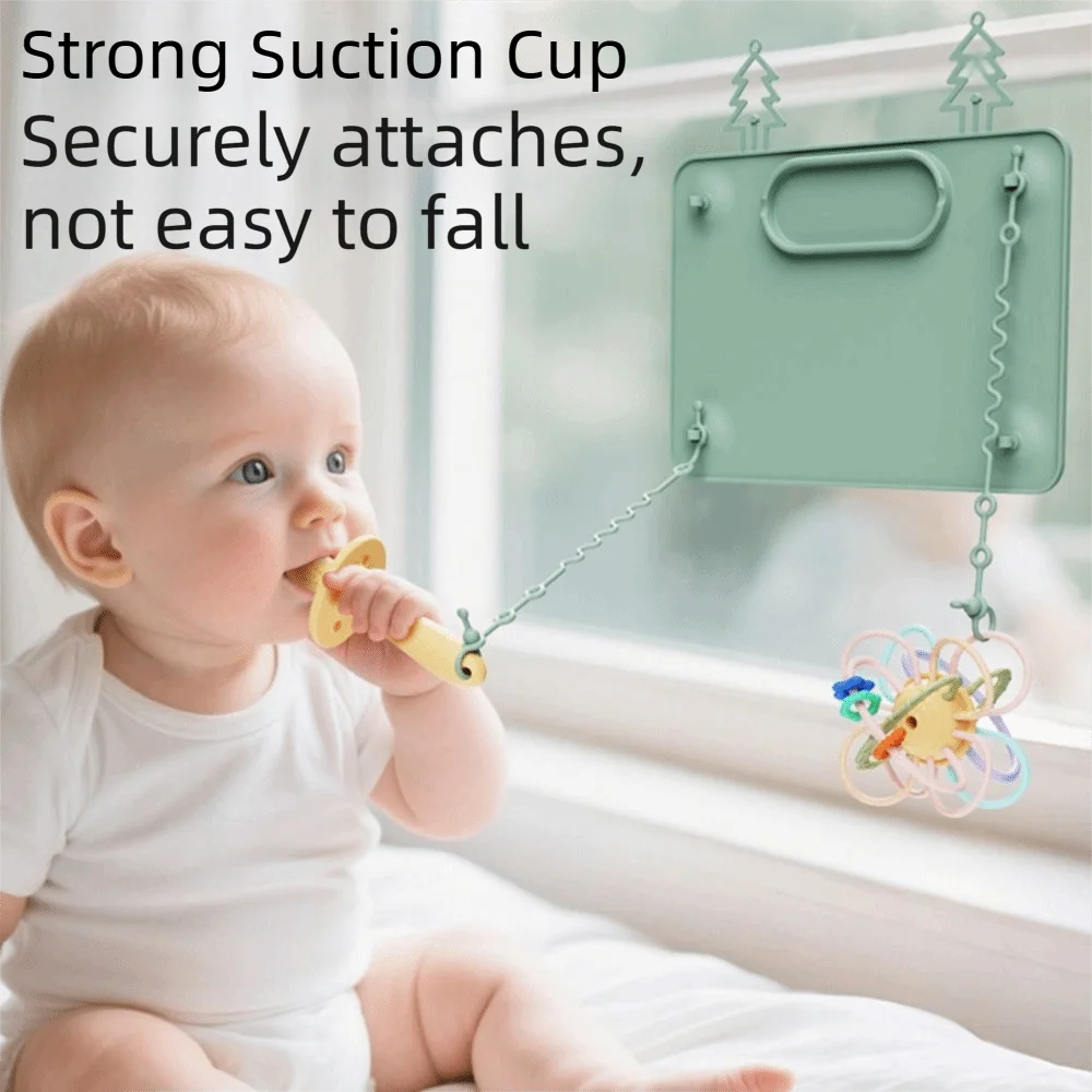 

Нескользящий силиконовый коврик для кормления малышей с присосками, защитой от падений и приподнятым краем, для игр и защиты от загрязнений