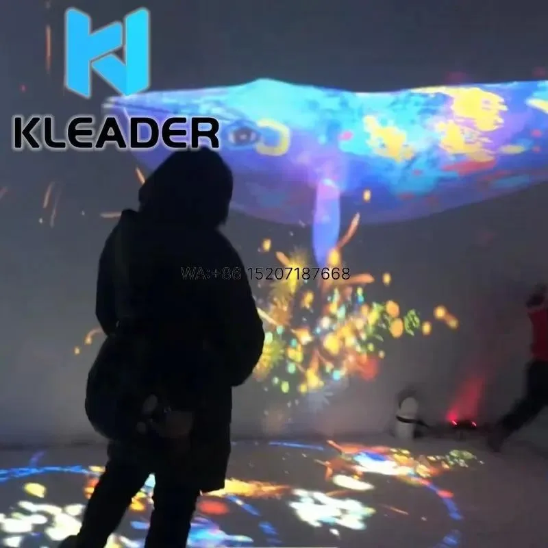 Wmwmnu Interactive Immersive Projection Dream Whale Island Touch Wall 3D Augmented Reality Holographic Room Mapping Fish Game