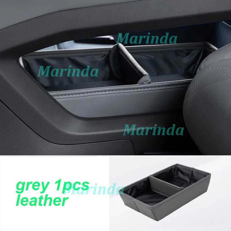 Car Under Center Console Storage Box for Zeekr 001 2021-2025 Substratum Compartment Foldable Leather Box Interior Accessories