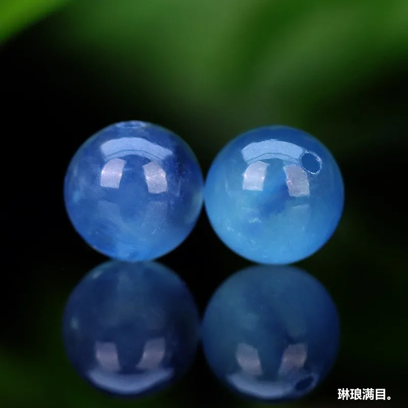 Aquamarine loose beads, natural crystal, iridescent blue, devil blue, ice blue, and jade-like bluediyJewelry Bracelet Single Rou