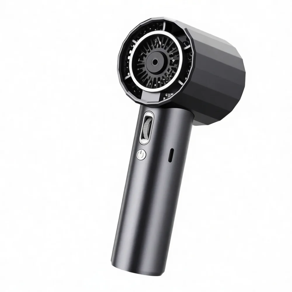 Powerful Handheld Turbo Fan 100 Speed Control Portable Usb Desktop Cooler Digital Display Silent Electric Cooling Appliance