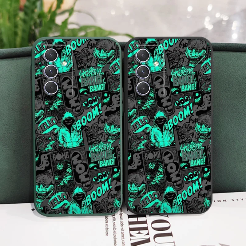 Middle Finger Bats Case For Samsung A54 A34 A24 A14 A04 A04E A73 A53 A33 A23 A13 A03 A72 A52 A52S A32 A22 A15 A25 A35 A55 4G 5G