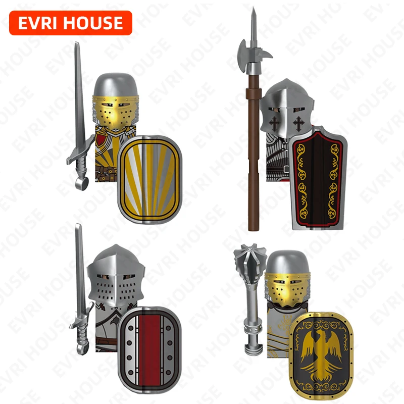 The Middle Ages Armor Building Blocks Bricks Mini Action Figures Assembly Accessory Toys for Children V1003