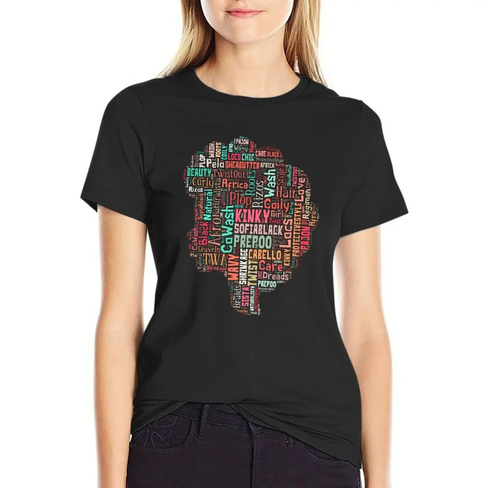 

Afro Hair Care - Natural Team T-Shirt Aesthetic clothing hippie clothes vintage workout t shirts for Women