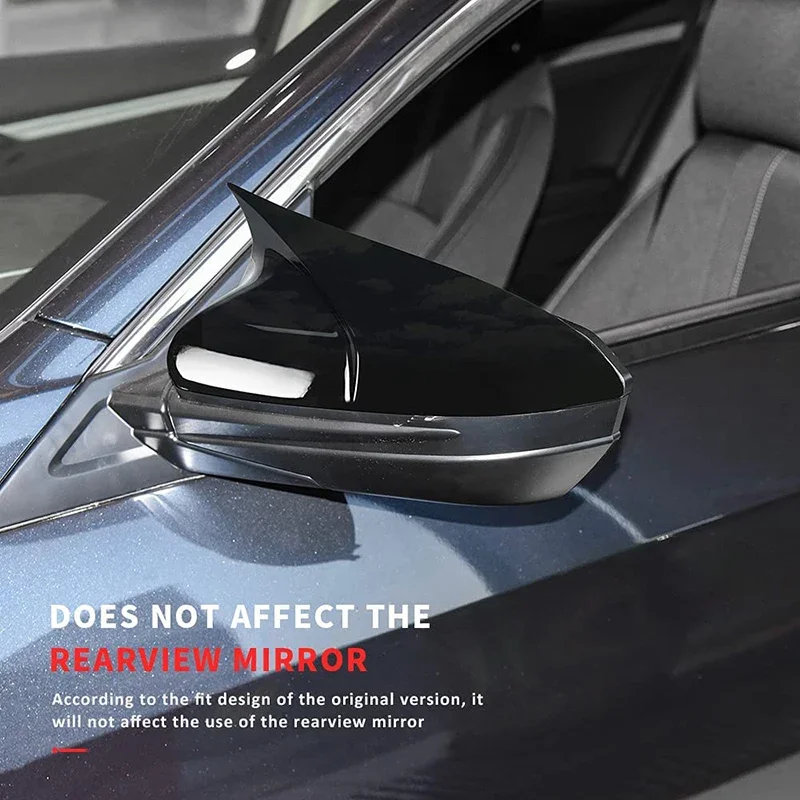 Horn style Side Mirror Cap Rearview Mirror Cover for Honda Civic 10th Gen Exterior Accessories 2016 2017 2018 2019 2020 2021