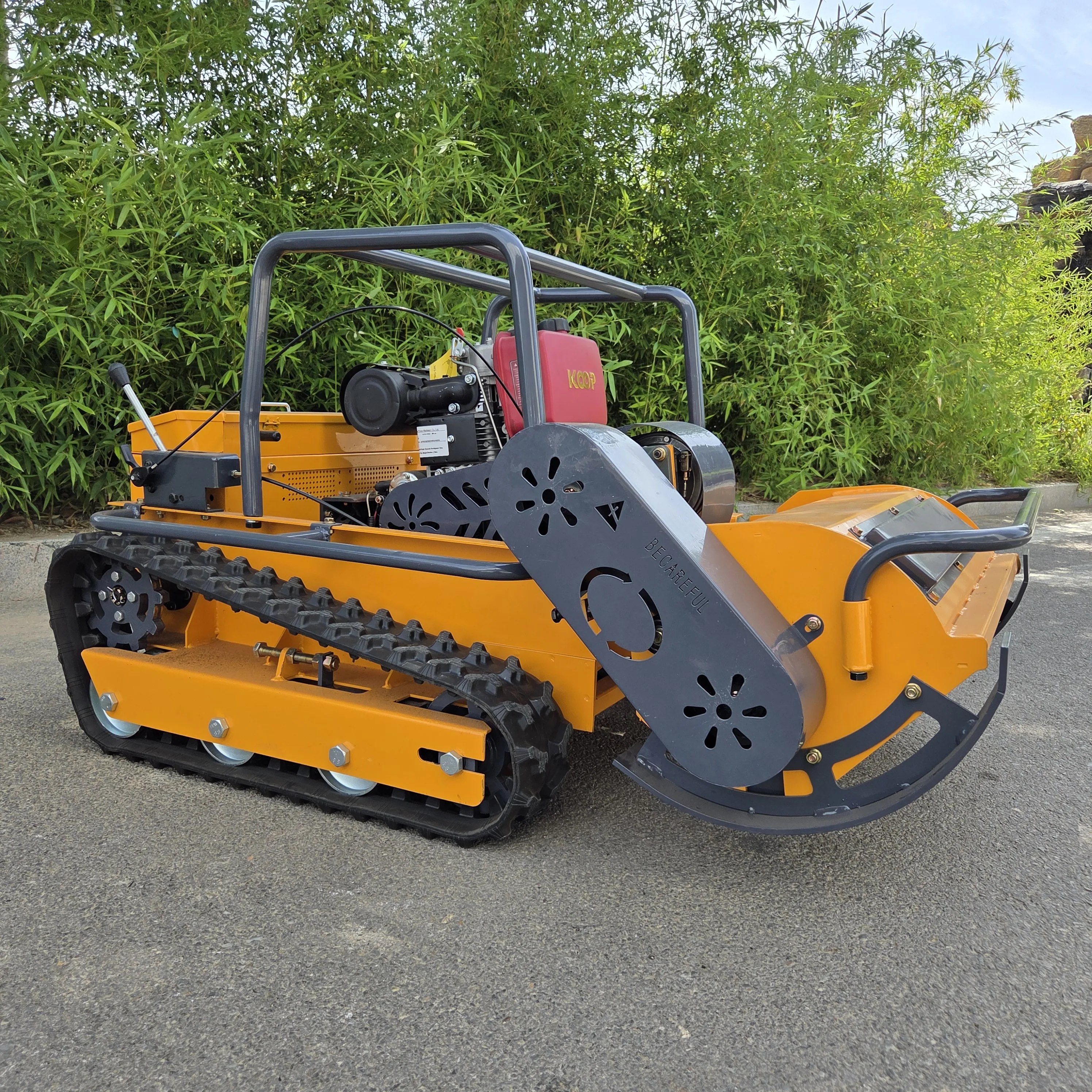 Hot selling diesel powered flail Y-blade lawn mower 800mm all terrain available smart remote control lawn mower