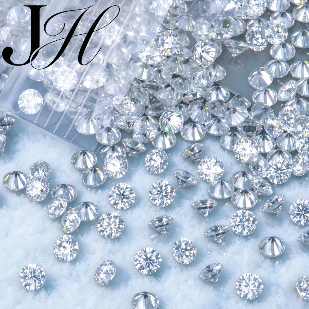 JOIAS HOME New Quality 1CT Small Size Moissanite Loose Stone Hand Cutting D Color 0.7mm-14mm Moissanite Diamond