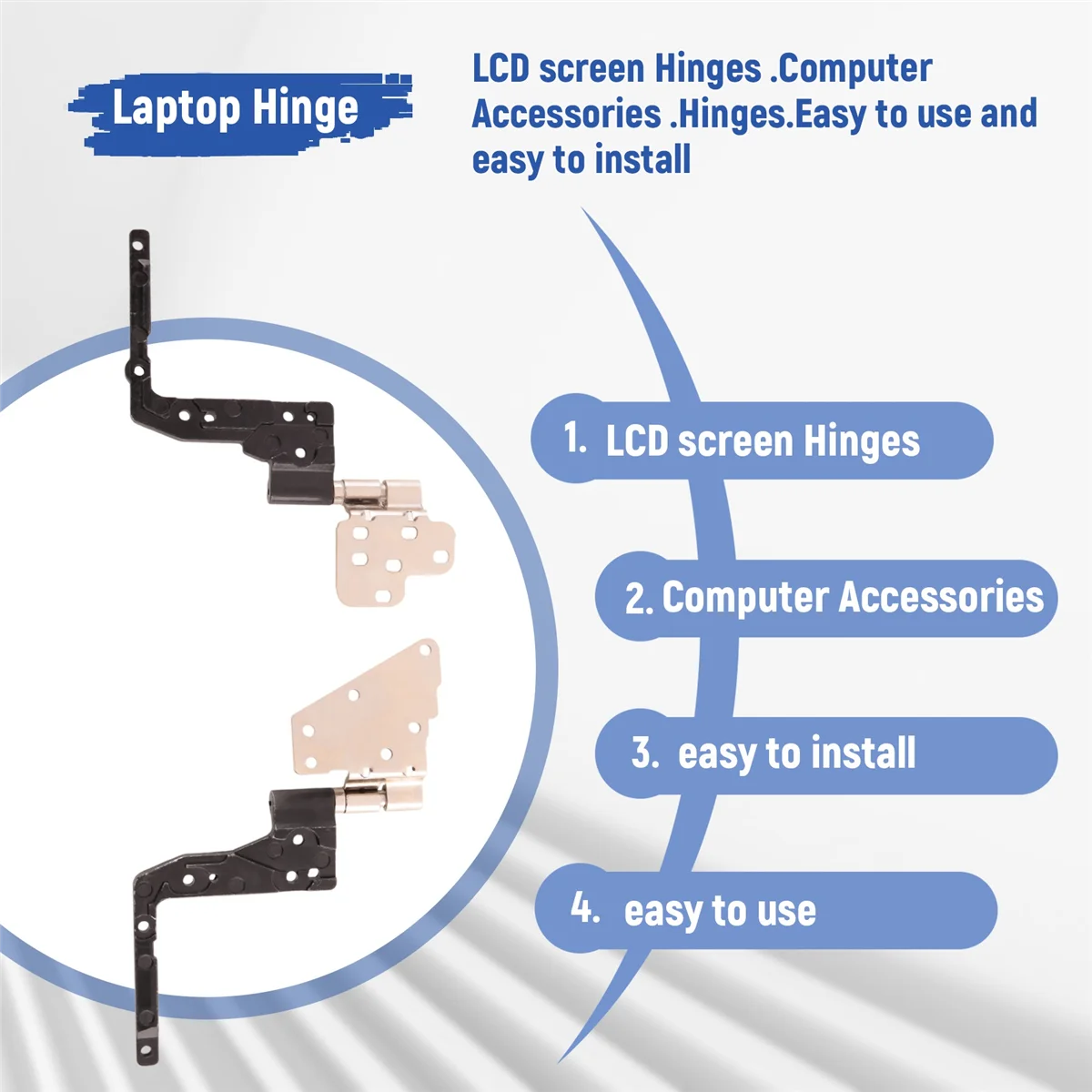 ใหม่สําหรับ Dell Latitude 5530 E5530 Series L + R หน้าจอ LCD ชุดบานพับ AM0M 1000100