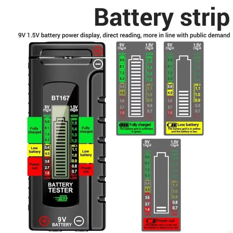 L41F Easy To Use Digital Battery Tester With High Precise Sensors Batteries Checkers