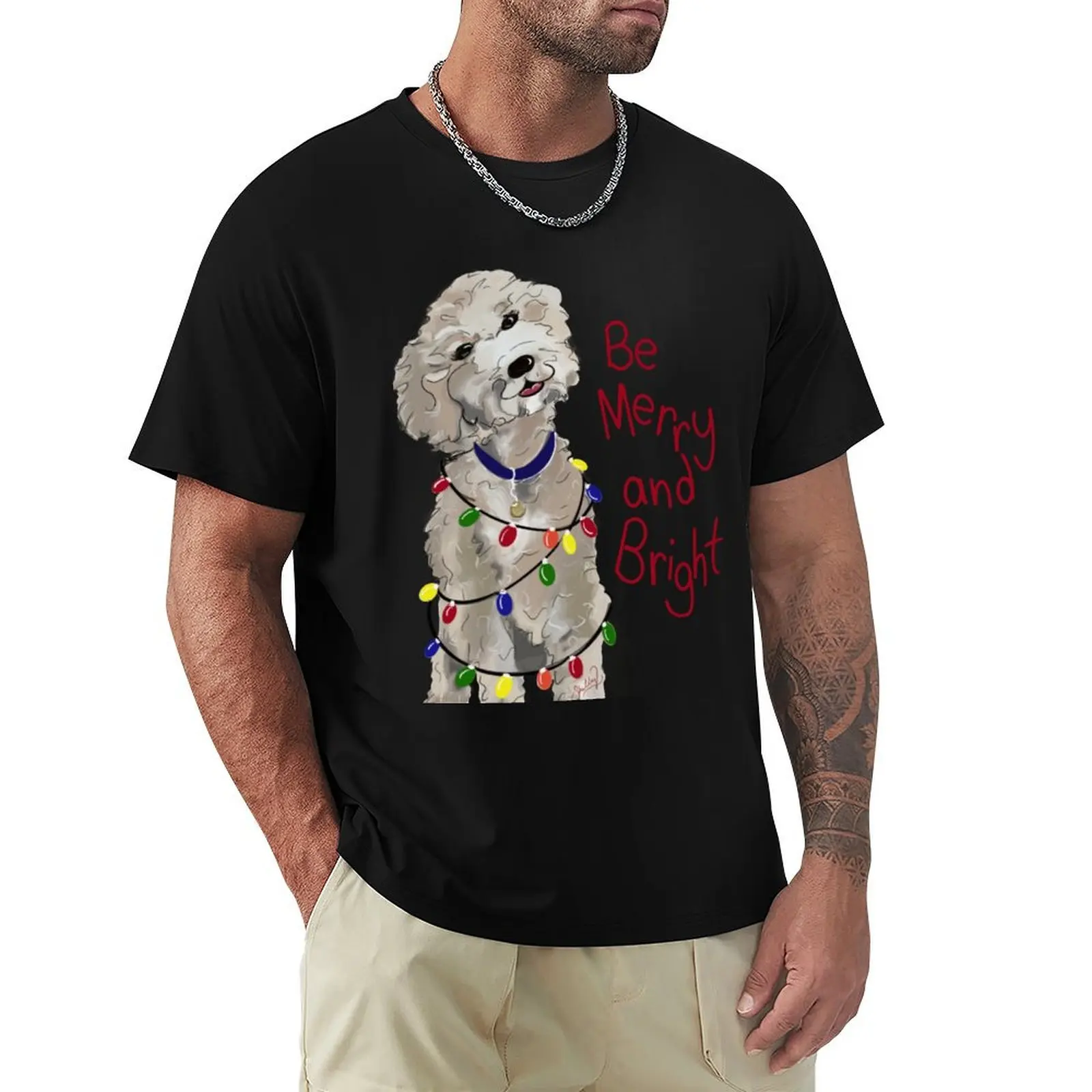 

Christmas Ready Doodle - Merry & Bright T-Shirt graphic t shirt vintage custom shirt tops heavyweight t shirts for men