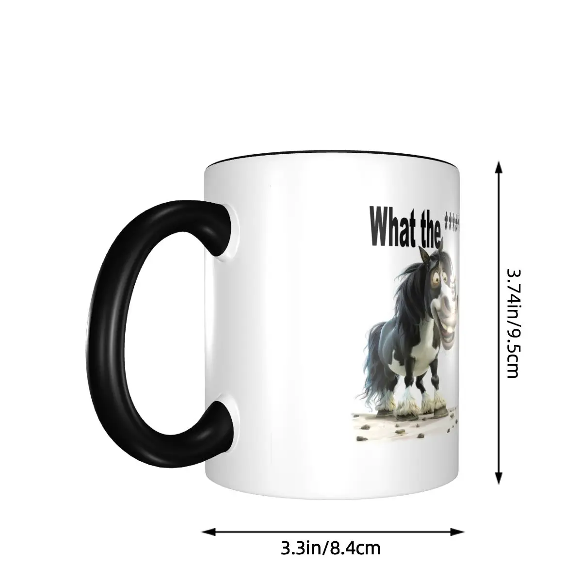 Surprised Horse With A Little Mouse Mug Funny Ceramic Coffee Cups Tea Mugs Milk Cup Drinkware Gifts for Friends