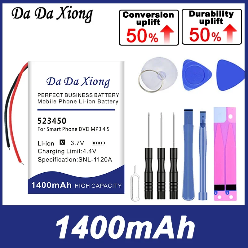 

DaDaXiong 523450 503450 Bateria For GPS Smart Phone DVD MP3 MP4 MP5 Led Lamp Lipo cell Double-Sided Tape Sticker