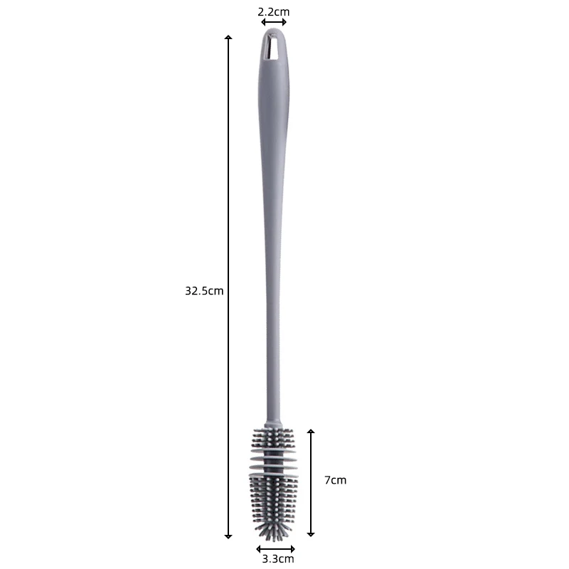 Copo de silicone escova copo purificador de vidro ferramenta de limpeza da cozinha alça longa bebida garrafa de vidro copo de limpeza escova
