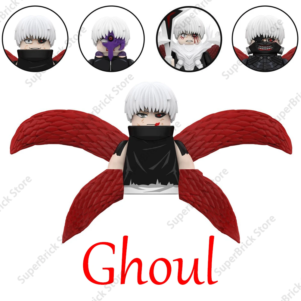 Anime japonés Tokyo Ghoul Kaneki Ken Mini figuras de acción modelos de muñecas conjunto de bloques de construcción personajes de dibujos animados clásicos juguetes regalos