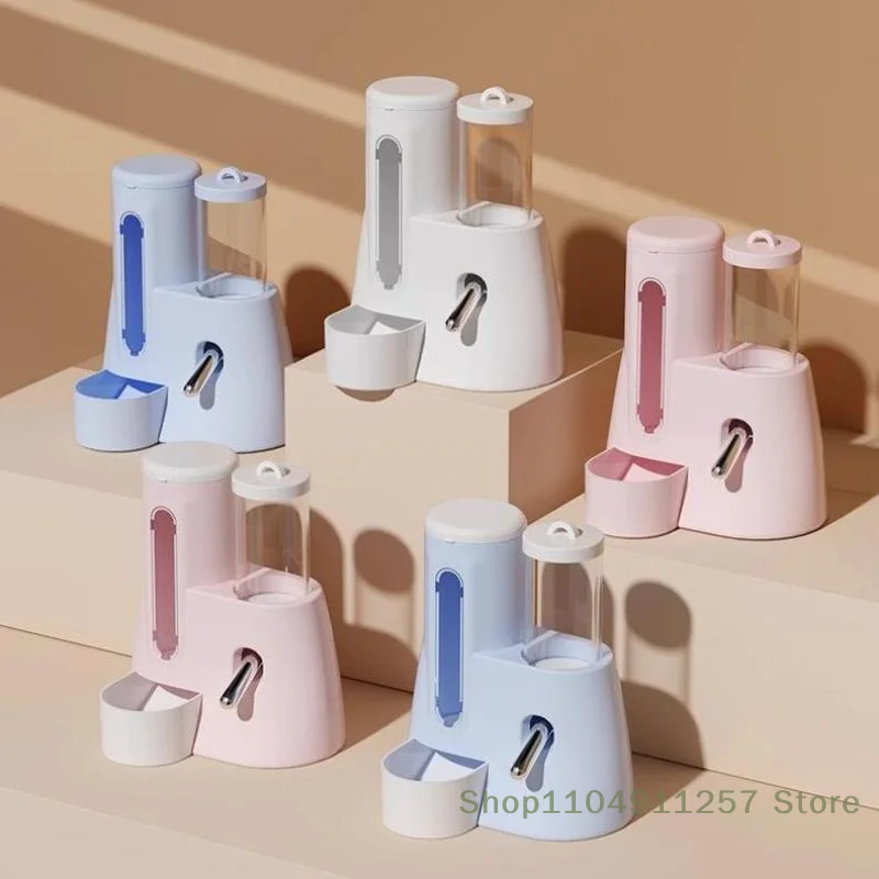 2In1 Hamster Feeder And Waterer Large Capacity Leakproof Automatic Feeder Food Water Dispenser Leak Proof Food Feeding Supplies