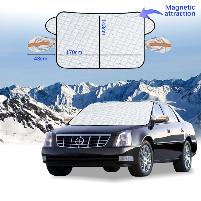 

Car Windshield Cover Magnet Winter Window Snow Shield Anti Frost Auto Front Window Snow Cover For Cadillac Deville